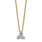 True Origin 14K Yellow Gold 3/8 carat Lab Grown Diamond VS+ F+ 18 in Complete Cluster Necklace