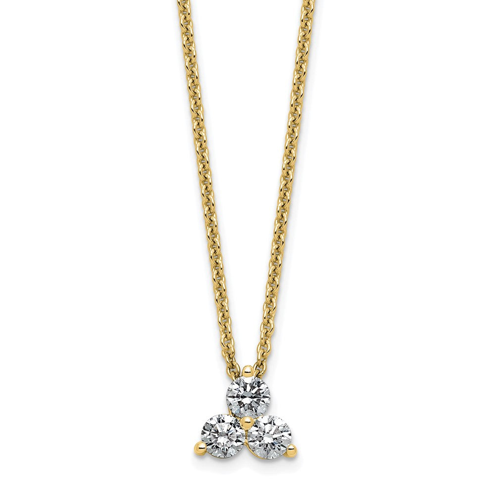 True Origin 14K Yellow Gold 3/8 carat Lab Grown Diamond VS+ F+ 18 in Complete Cluster Necklace