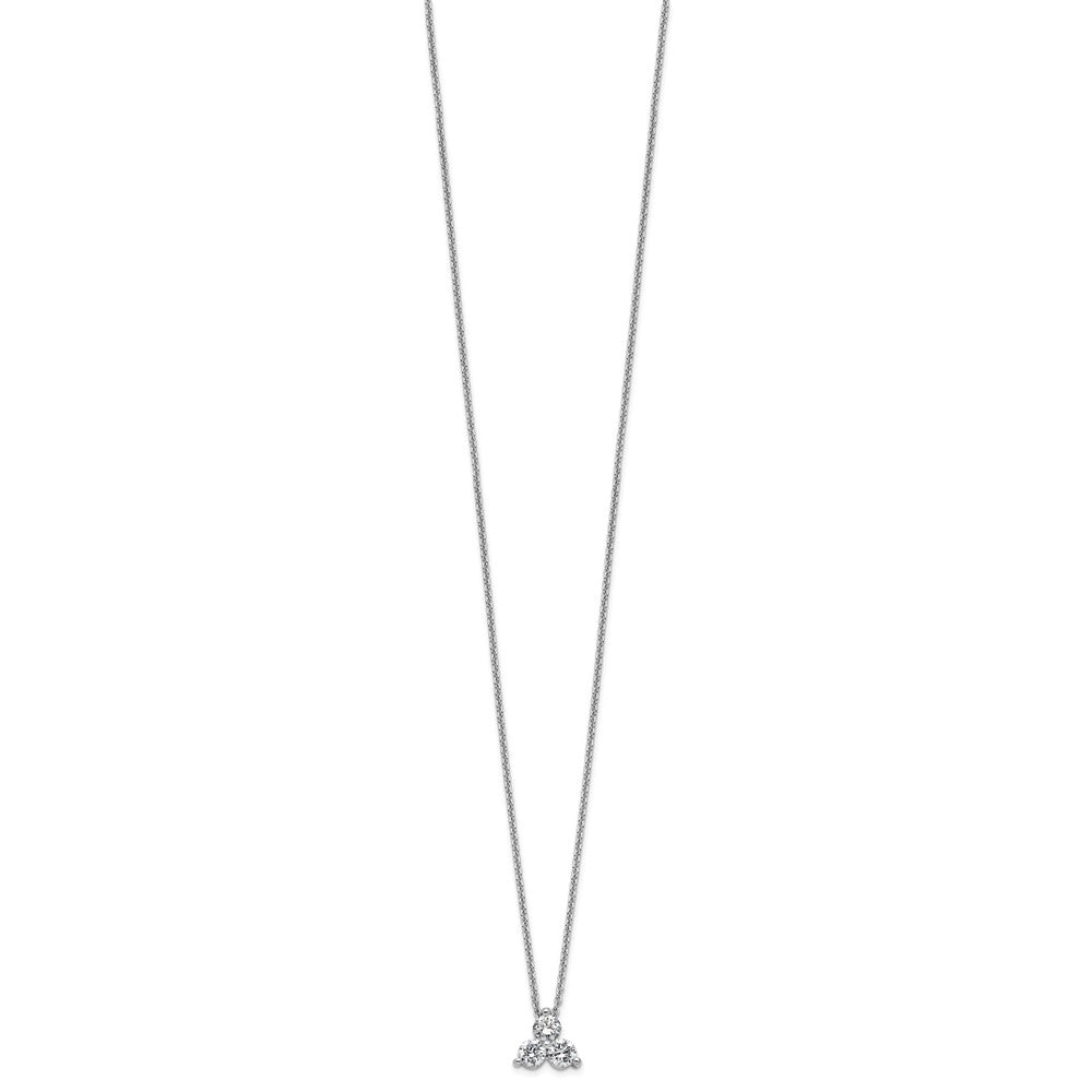 True Origin 14K White Gold 1/2 carat Lab Grown Diamond VS+ F+ 18 in Complete Cluster Necklace