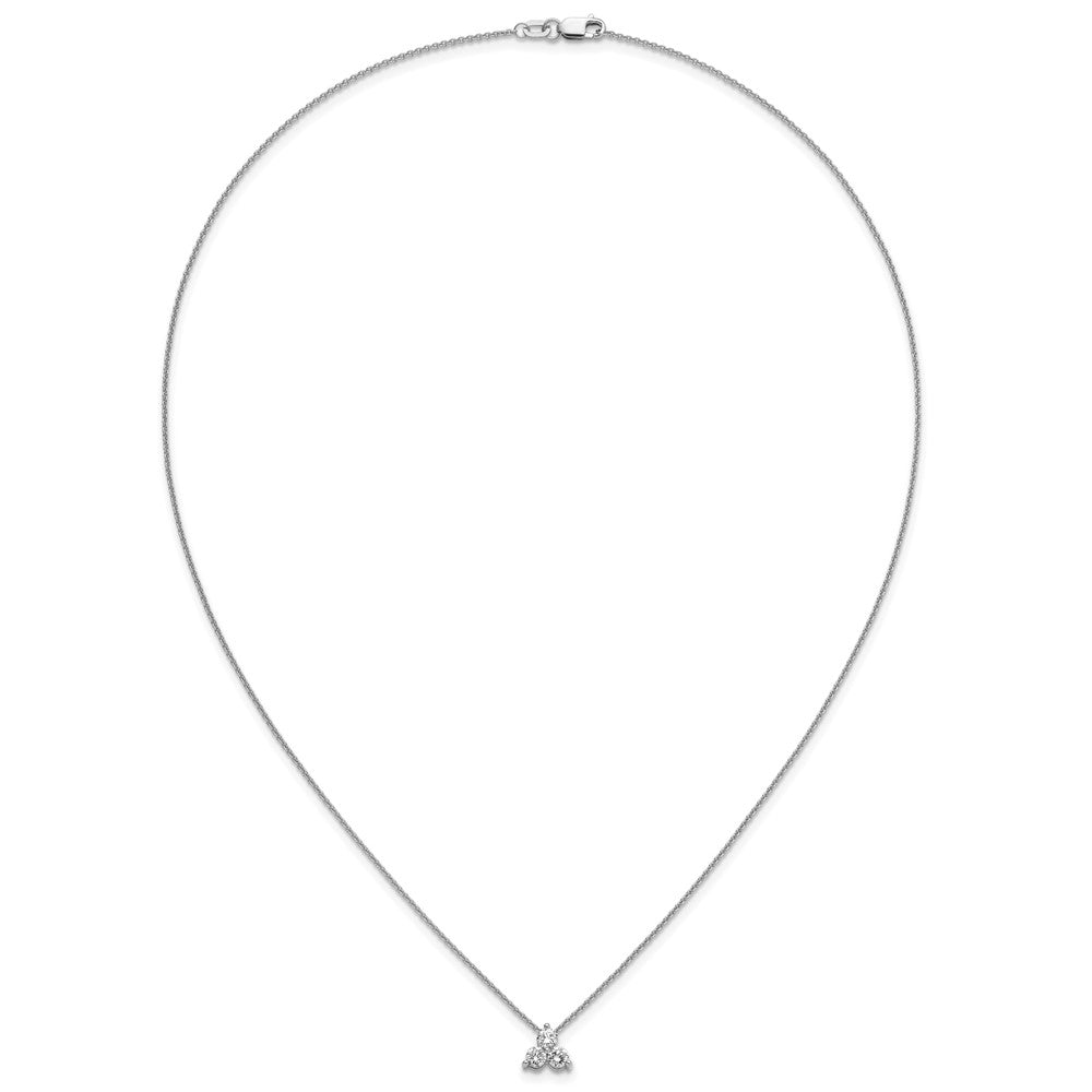 True Origin 14K White Gold 1/2 carat Lab Grown Diamond VS+ F+ 18 in Complete Cluster Necklace