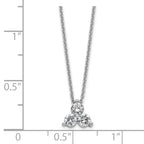 True Origin 14K White Gold 1/2 carat Lab Grown Diamond VS+ F+ 18 in Complete Cluster Necklace