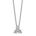True Origin 14K White Gold 1/2 carat Lab Grown Diamond VS+ F+ 18 in Complete Cluster Necklace