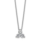 True Origin 14K White Gold 1/2 carat Lab Grown Diamond VS+ F+ 18 in Complete Cluster Necklace