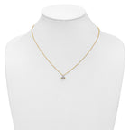 True Origin 14K Yellow Gold 1/2 carat Lab Grown Diamond VS+ F+ 18 in Complete Cluster Necklace