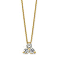 True Origin 14K Yellow Gold 1/2 carat Lab Grown Diamond VS+ F+ 18 in Complete Cluster Necklace