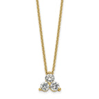 True Origin 14K Yellow Gold 1/2 carat Lab Grown Diamond VS+ F+ 18 in Complete Cluster Necklace