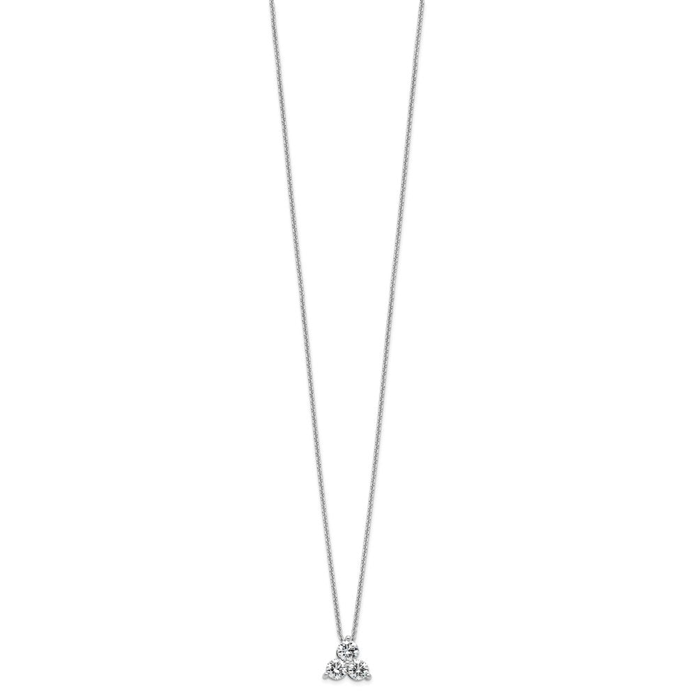 True Origin 14K White Gold 3/4 carat Lab Grown Diamond VS+ F+ 18 in Complete Cluster Necklace
