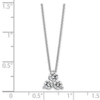 True Origin 14K White Gold 3/4 carat Lab Grown Diamond VS+ F+ 18 in Complete Cluster Necklace