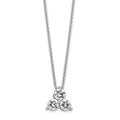 True Origin 14K White Gold 3/4 carat Lab Grown Diamond VS+ F+ 18 in Complete Cluster Necklace