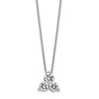 True Origin 14K White Gold 3/4 carat Lab Grown Diamond VS+ F+ 18 in Complete Cluster Necklace