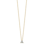 True Origin 14K Yellow Gold 3/4 carat Lab Grown Diamond VS+ F+ 18 in Complete Cluster Necklace