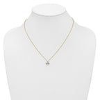 True Origin 14K Yellow Gold 3/4 carat Lab Grown Diamond VS+ F+ 18 in Complete Cluster Necklace