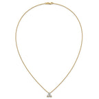 True Origin 14K Yellow Gold 3/4 carat Lab Grown Diamond VS+ F+ 18 in Complete Cluster Necklace