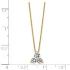True Origin 14K Yellow Gold 3/4 carat Lab Grown Diamond VS+ F+ 18 in Complete Cluster Necklace