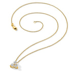 True Origin 14K Yellow Gold 3/8 carat Lab Grown Diamond VS+ F+ 18 in Complete Cluster Necklace