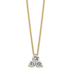 True Origin 14K Yellow Gold 3/4 carat Lab Grown Diamond VS+ F+ 18 in Complete Cluster Necklace
