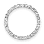 14k White Gold 1/3 carat Lab Grown Diamond VS/SI+ G+ Circle Chain Slide Pendant