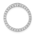 14k White Gold 1/2 carat Diamond Circle Chain Slide