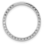 14k White Gold 3/4 carat Lab Grown Diamond VS/SI+ G+ Circle Chain Slide Pendant