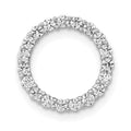 14k White Gold 3/8 carat Diamond Circle Chain Slide
