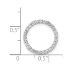 14k White Gold 1/2 carat Diamond Circle Chain Slide