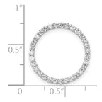 14k White Gold 5/8 carat Diamond Circle Chain Slide