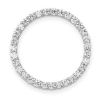 14k White Gold 5/8 carat Diamond Circle Chain Slide