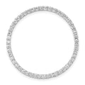 14k White Gold 1 carat Lab Grown Diamond VS/SI+ G+ Circle Chain Slide Pendant