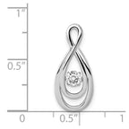14k White Gold 1/4 carat Moving Diamond Infinity Slide Fits up to 2mm Regular/3mm Fancy or Reversible Omega