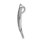 14k White Gold 1/5 carat White and Blue Diamond Infinity Chain Slide