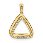 14k Polished 1/6 carat Diamond Double Triangle Pendant
