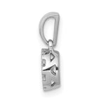 14k White Gold 1/3 carat Diamond Round Halo Pendant