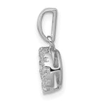 14k White Gold 1/2 carat Diamond Round Cluster Pendant