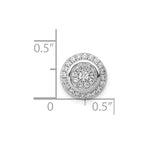 14k White Gold 1/3 carat Vibrant Moving Diamond Circle Halo Chain Slide