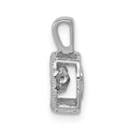 14k White Gold 1/10 carat Vibrant Moving Diamond Halo Pendant