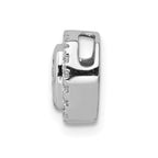 14k White Gold 1/3 carat Diamond Square Halo Cluster Chain Slide