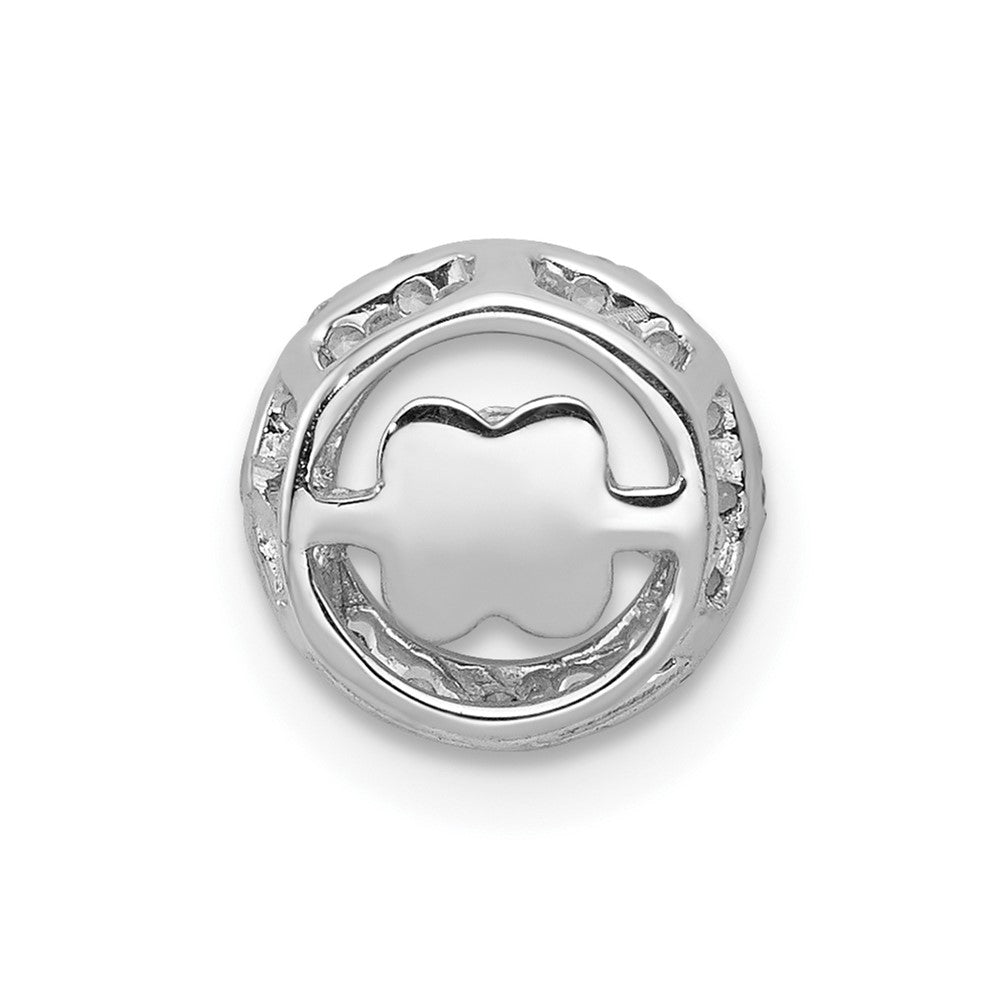 14k White Gold 3/8 carat Lab Grown Diamond VS/SI+ G+ Complete Vibrant Chain Slide Pendant