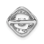 14k White Gold 1/4 carat Vibrant Moving Diamond Intertwined Squares Chain Slide
