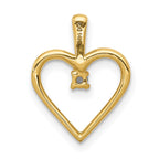 14k .03 carat AA Diamond Heart Pendant