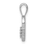 14k White Gold 1/20 carat AA Diamond Heart Pendant