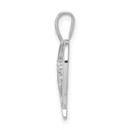 14k White Gold 1/20 carat Diamond Heart Pendant