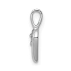 14k White Gold .02 carat Diamond Heart Pendant