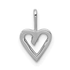14k White Gold .02 carat Diamond Heart Pendant