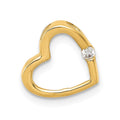 14k A Diamond Heart Chain Slide