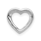 14k White Gold .01 carat Diamond Heart Chain Slide