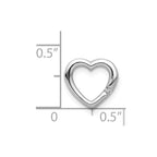 14k White Gold .01 carat Diamond Heart Chain Slide