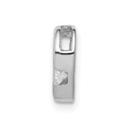 14k White Gold 1/20 carat Diamond Heart Chain Slide