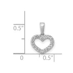 14k White Gold .03 carat Diamond Heart Pendant
