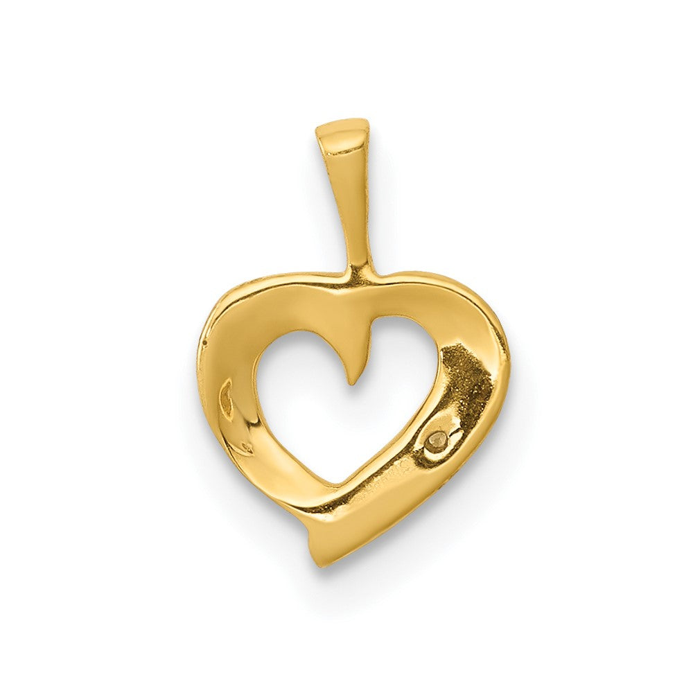 14k .01 carat Diamond Heart Pendant