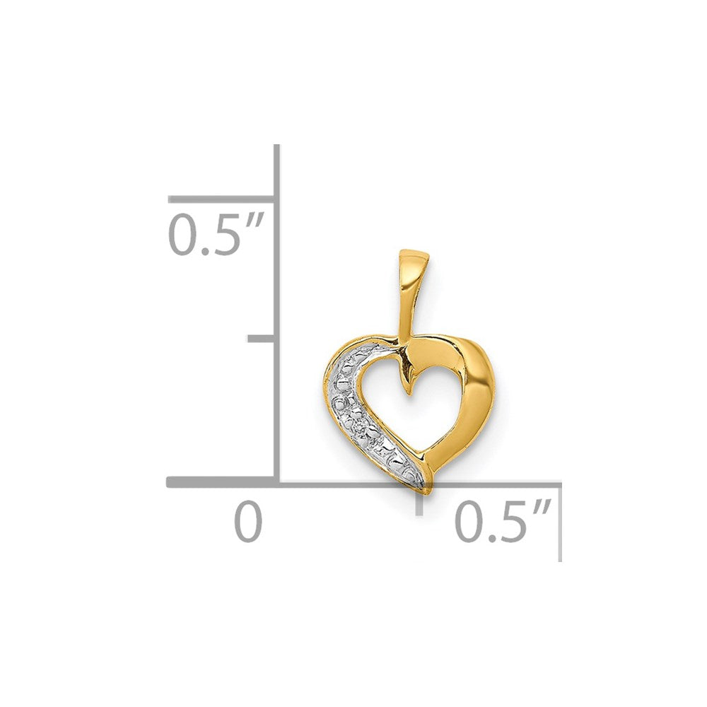 14k .01 carat Diamond Heart Pendant